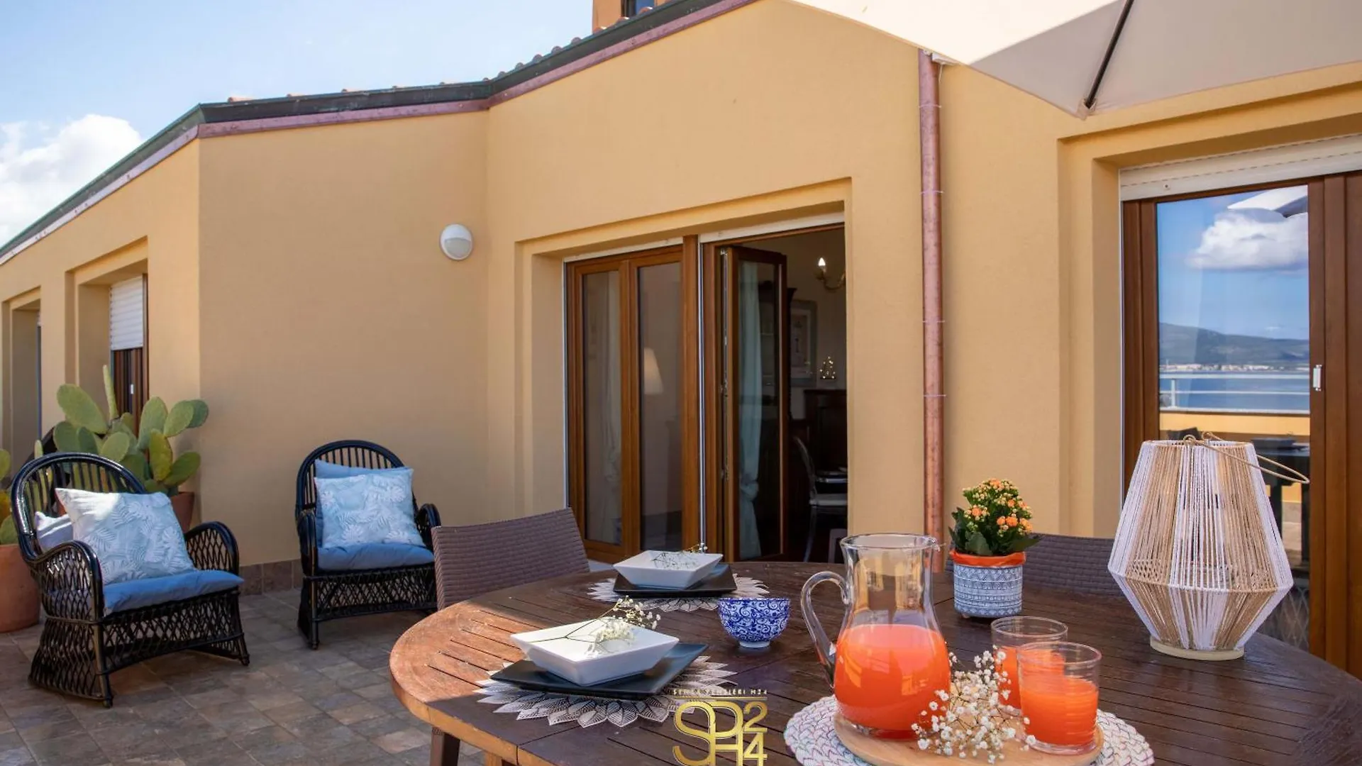 Lägenhet Panoramic Penthouse On The Gulf Of Alghero